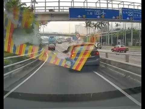 車CAM直擊 - 分咗心？想衝落橋咩 😰 小心呀
